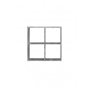 Etagère cube 4 casiers décor béton - rangement bibliothèque moderne - Collection Classico