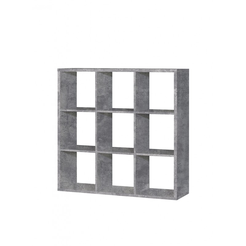 Etagère Cube 9 Casiers Noir Mat Bibliothèque Moderne - Classico