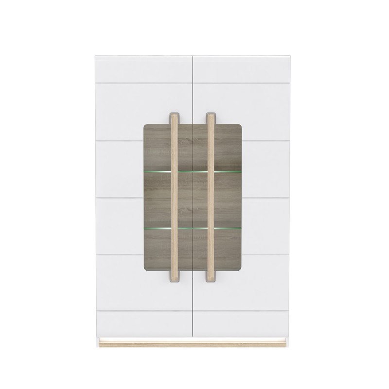 Bureau en bois avec rangement intégré 6 niches et 1 placard - 2 coloris -  ERIC