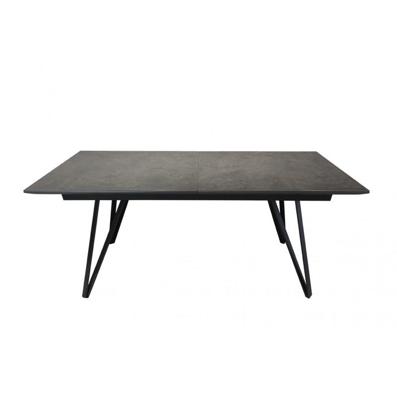 Table 160/210 cm extensible gris anthracite - ONYX