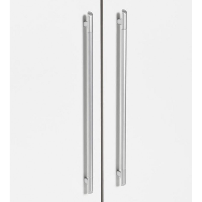 Armoire dressing blanc et aspect chêne clair 4 portes - FARO