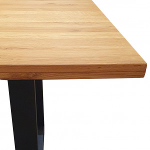 Tables design au meilleur prix, Table de repas MARTA 180 x 90 cm plateau et  piétement en chêne huilé naturel