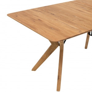 Table extensible plateau et piètement chêne massif 200/250 cm - GRONE