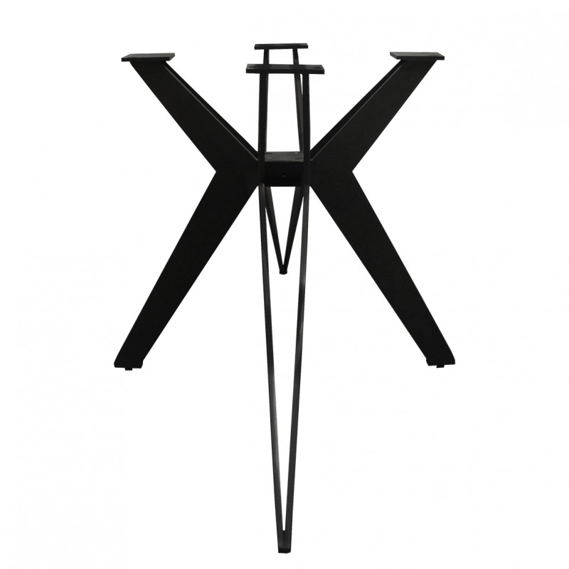 Table extensible 160/240 cm céramique effet bois pied étoile métal - TEXAS 06