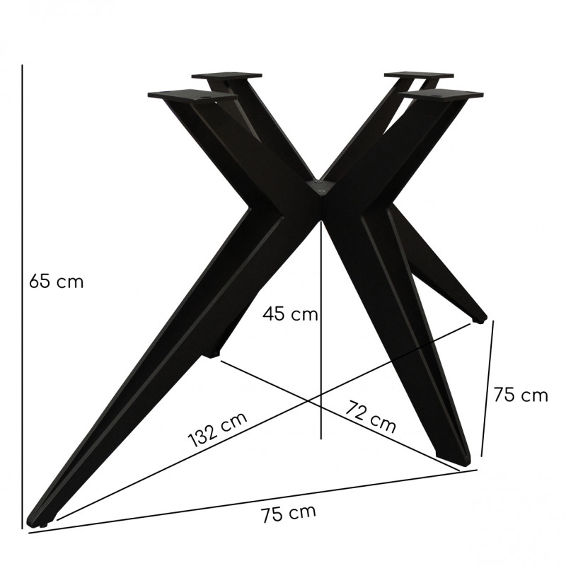 Table extensible 160/240 cm céramique gris marbré pied étoile - ARIZONA 06