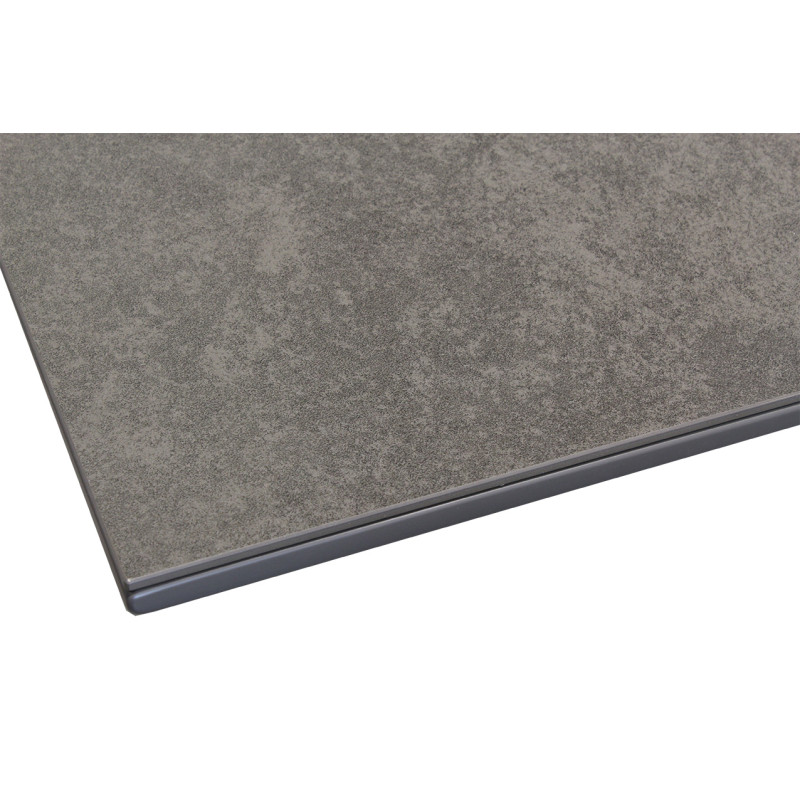 Table basse 120 cm gris anthracite plateau céramique - ONYX
