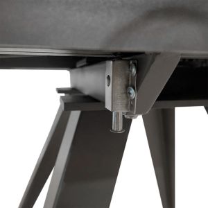 Table extensible ovale 120/180 cm céramique gris et métal - ADELPHIA 3