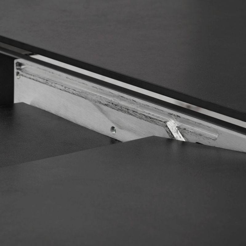 Table carré extensible 140 à 190 cm céramique gris anthracite - RYUK