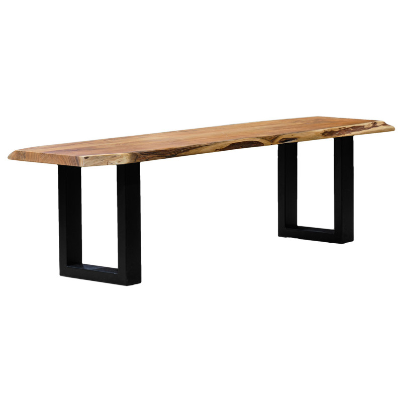 Banc coffre en bois d'acacia