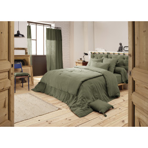 Drap Housse 180 x 200 cm en Double Gaze de Coton Vert avec Hauteur de Bonnet 30 cm - PEPA 4