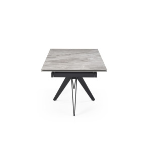 Table extensible 180/260 cm céramique gris marbré pied étoile - DAKOTA 06