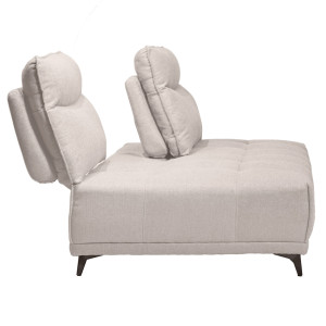 Chauffeuse 2 places pour canapé composable modulable en tissu beige dossier avance recule - GINA