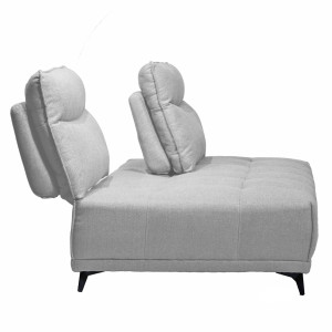 Chauffeuse 2 places pour canapé composable modulable en tissu gris dossier avance recule - GINA