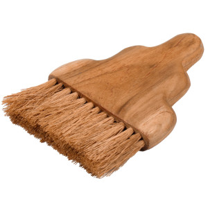 Lot de 2 petites brosses à désincruster en bois de teck et fibre de coco - KHALI 01