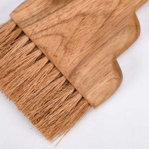 Lot de 2 petites brosses à désincruster en bois de teck et fibre de coco - KHALI 01