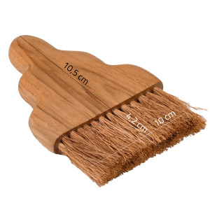 Lot de 2 petites brosses à désincruster en bois de teck et fibre de coco - KHALI 01