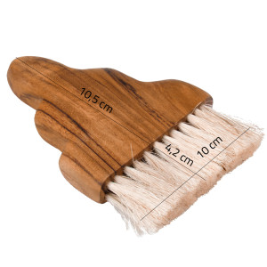 Lot de 2 petites brosses à désincruster en bois de teck et fibre d’ananas - KHALI 02