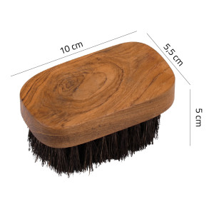 Lot de 2 petites brosses de nettoyage multifonctions en bois de teck et fibre de palmier - RONY 01