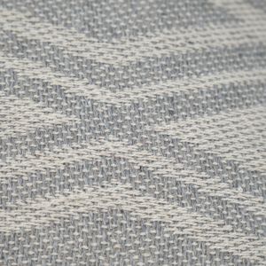 Lot de 2 coussins carrés 40 x 40 cm en coton brodé avec motifs grands losanges gris et écru - BEAM
