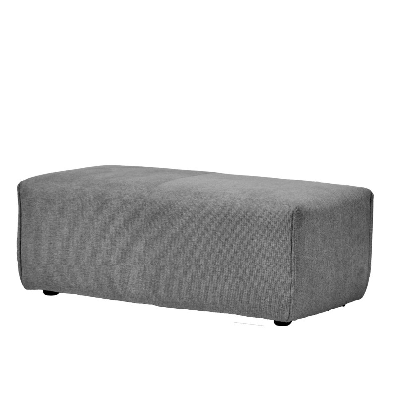 Pouf pour Canapé Composable et Modulable en Tissu Gris Anthracite - MODULO