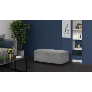 Pouf pour Canapé Composable et Modulable en Tissu Gris Anthracite - MODULO