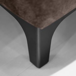 Canapé d'Angle Droit Convertible coffre pouf et appuis-tête réglables microfibre marron – MERRIN