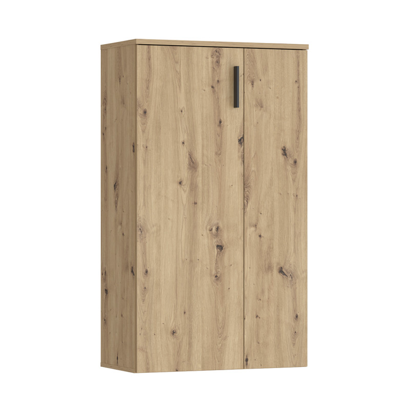 Armoire Meuble à Chaussures 2 Portes 5 tablettes Décor Bois de chêne rustique – Rangement – AMELIE