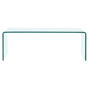 Table Basse Rectangulaire 110 cm en Verre Trempé - Minimaliste et Contemporain - ICE