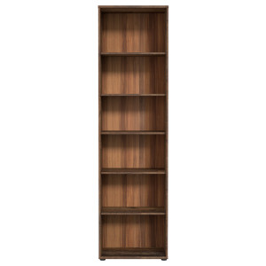 Bibliothèque / Étagère H. 198 x L. 54 cm Décor Bois Vintage avec 5 Étagères et 4 à Hauteur Réglable - MARIA