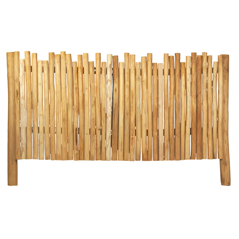 Tête de lit L. 170 cm pour lit 160 cm en bois de teck clair style bord de mer – naturelle et exotique – JANE