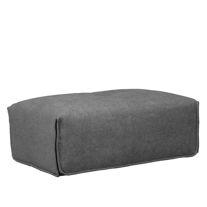 Pouf rectangulaire 105 cm pour canapé composable et modulable en tissu gris - LIVING