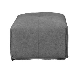 Pouf rectangulaire 105 cm pour canapé composable et modulable en tissu gris - LIVING