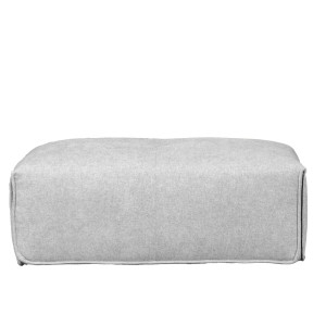 Pouf rrectangulaire 105 cm pour canapé composable et modulable en tissu gris clair - LIVING