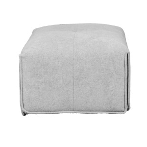 Pouf rrectangulaire 105 cm pour canapé composable et modulable en tissu gris clair - LIVING