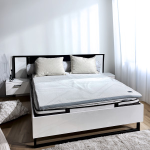 Surmatelas confort 140 x 190 cm mousse mémoire de forme thermorégulatrice et gel AirFeel™ maintien 3 zones – MARY