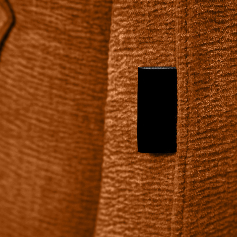 Angle pour Canapé Composable et Modulable en Tissu Doux Orange Capitonné avec Passepoil - CHARLES