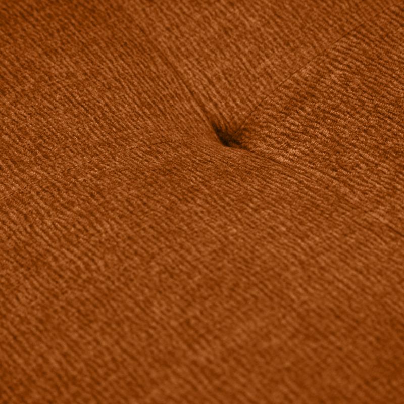 Angle pour Canapé Composable et Modulable en Tissu Doux Orange Capitonné avec Passepoil - CHARLES