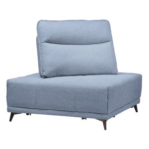 Angle pour canapé modulable en tissu bleu clair dossier réglable - GINA