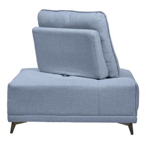 Angle pour canapé modulable en tissu bleu clair dossier réglable - GINA