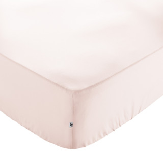Drap Housse 140 x 190 cm en Coton Rose avec Hauteur de Bonnet 30 cm - Linge de Lit - JULIETA