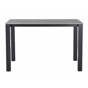 Table haute 140 cm rectangulaire céramique gris marbré - HARPER