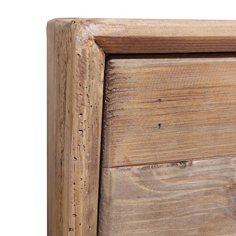 Buffet 200 cm en pin massif recyclé 4 tiroirs 4 portes - CHALET