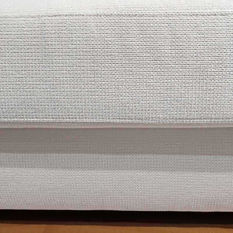Canapé d'angle gauche 325 cm en tissu microfibre ivoire confort moelleux - CECILE
