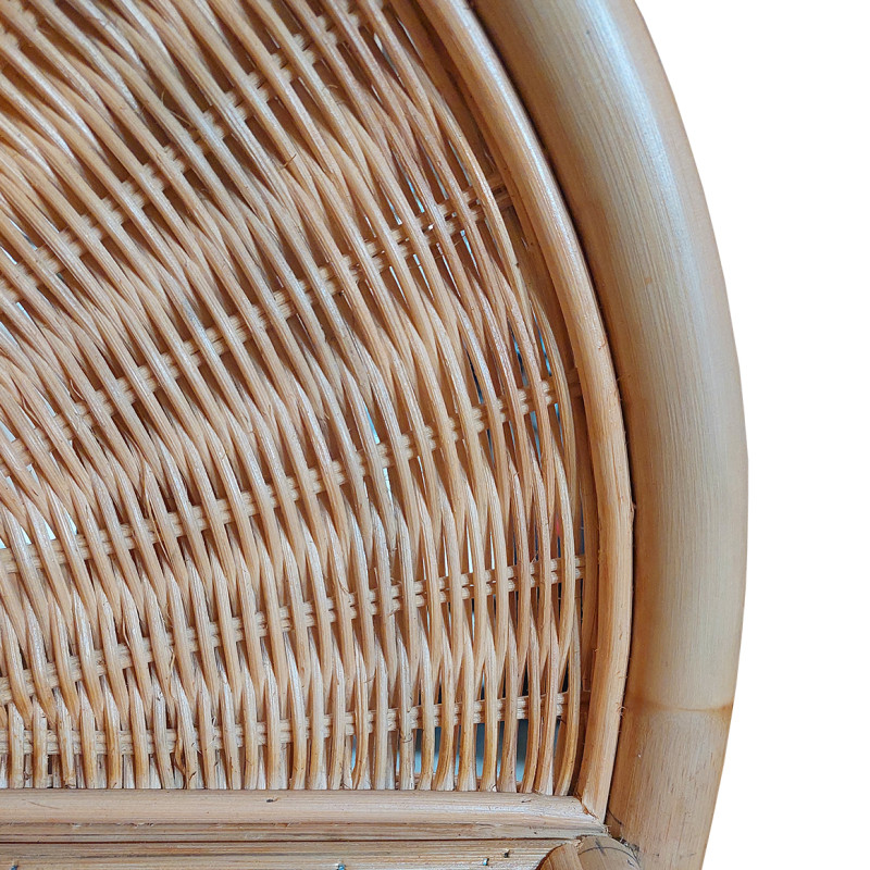 Etagère H. 160 cm en rotin naturel angles arrondis 4 étagères - DARIA