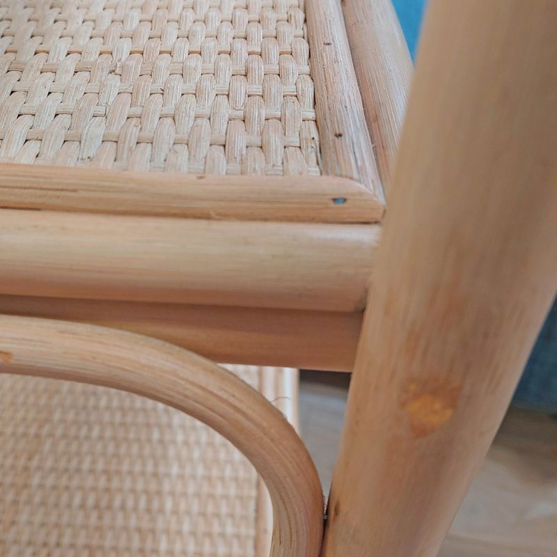 Etagère H. 160 cm en rotin naturel angles arrondis 4 étagères - DARIA
