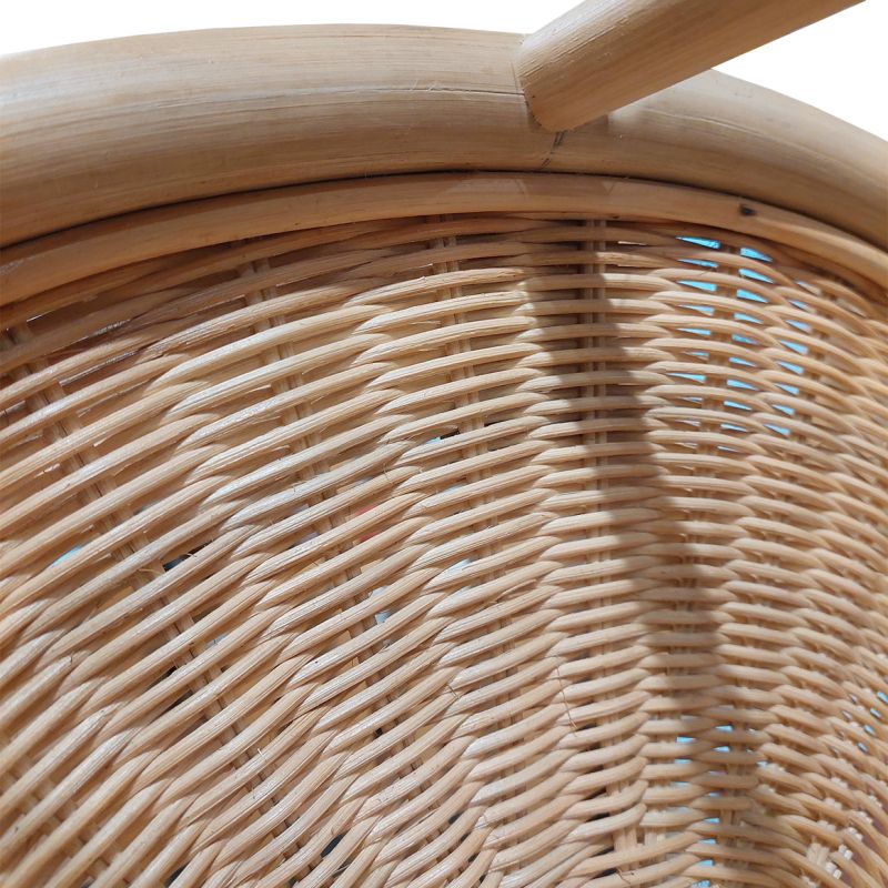Etagère H. 160 cm en rotin naturel angles arrondis 4 étagères - DARIA